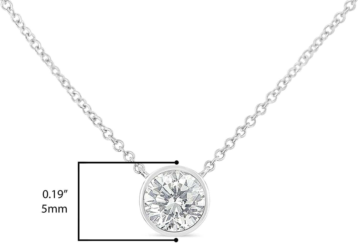 14k Solid Gold Necklace, Adjustable Chain, Lab Grown Diamond Floating Bezel  | eBay