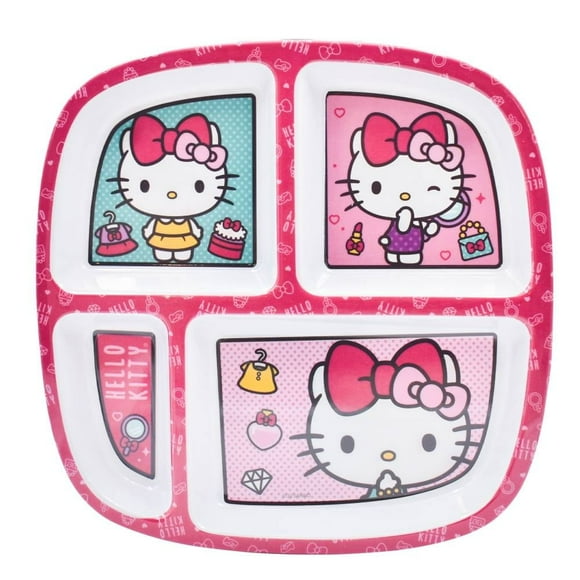 Plato Fun Kids con Divisiones Hello Kitty 23 cm