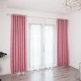 thumbnail image 2 of Paneles de cortinas aislantes para ventanas, cortinas opacas de poliéster perforadas de color rosa, 2 of 8