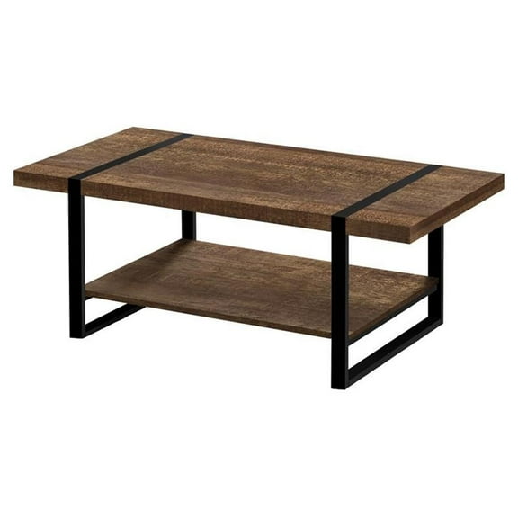 Bowery Hill Coffee Table Accent Cocktail Rectangular Living Room Metal Brown
