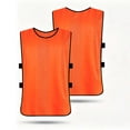 thumbnail image 2 of Kids Mesh Scrimmage Vest Boys Girls Soccer Training Pinnies Breathable Team Practice Jersey for PE Sports Camp 5-12 Years Orange, 2 of 5