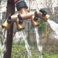 thumbnail image 4 of TOPRenddon 4 Way Brass Hose Splitter, 4 Way Hose Connector and Garden Hose Adapter for Outdoor Faucet Use, Heavy Duty Fittings to Connect to Outside Water Hose Bib, Multi Valve, 4 of 6