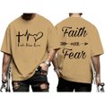 thumbnail image 2 of jowamay Christian Tee Shirts for Men Faith Hope Love Oversized Short Sleeve Tshirts Casual Summer Holiday Tops for Travel, 2 of 5