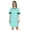 Aqua Blue, variant on Inkmeso Women V-Neck Short Sleeve Dresses Solid Casual Loose Fit T-Shirt Sports Tunic Short Dress