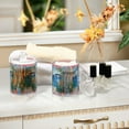 thumbnail image 4 of Yayeee 4 Pack Qtip Holder Bathroom Cotton Swab Canister with Lid Clear Dispenser Set, Seaside Door, 4 of 6