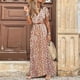 thumbnail image 4 of Vestido Largo De Playa Vestido de vacaciones para mujer Vestido de verano bohemio informal Trajes de vacaciones (Rojo XL) Ygjytge para Mujer Rojo T 3EG, 4 of 7