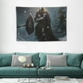 thumbnail image 2 of COMIO  Fantasy Tapestry, Artistic Illustration of Dwarf Knight in Gothic Shield in Mysterious Forest, Wall Hanging for Bedroom Living Room Dorm, Multicolor, 2 of 7