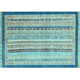 thumbnail image 1 of Ahgly Company Indoor Rectangle Abstract Light Blue Modern Area Rugs, 3' x 5', 1 of 4