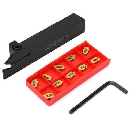 

Cnc Tool Holder Tool Holder ZQ2020R-3 Lathe Grooving Turning Tool Holder 10pcs SP300 Carbide Inserts Wrench