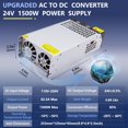 thumbnail image 2 of Convertidor de fuente de alimentación SWTPWR 1500W 24V 62.5A AC/DC 110V-230V, 2 of 7