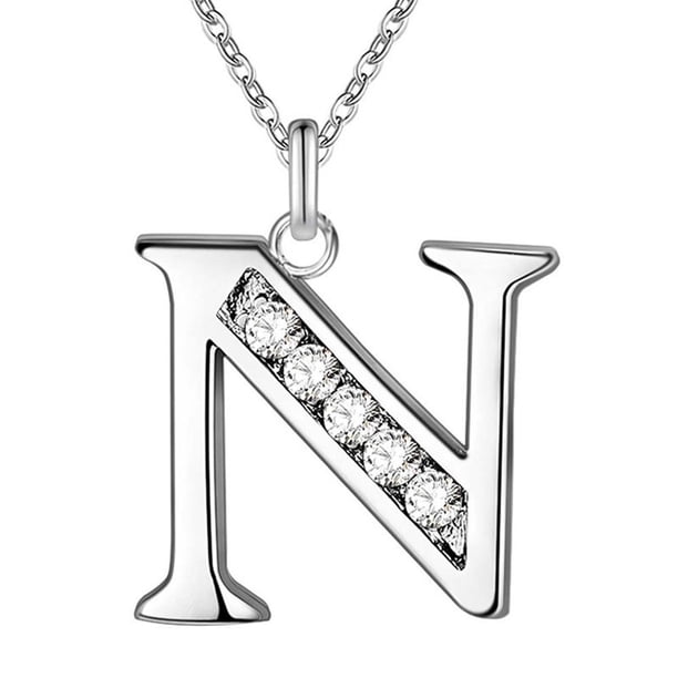 Collar de 26 letras, accesorios de moda de diamantes, regalos para la novia del amante Wmkox8yi sjalhkljlk5871