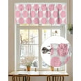 thumbnail image 7 of Abstract Dahlia Valances for Windows Vintage Pink Country Farmhouse Classic Valance Rod Pocket Light Filtering Short Window Treatments Curtains for Kitchen Bathroom Living Room Bedroom, 42 x 18 Inch, 7 of 7