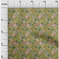 thumbnail image 2 of oneOone Viscose Chiffon Lime Green Fabric Floral Dress Material Fabric Print Fabric By The Yard 42 Inch Wide, 2 of 5