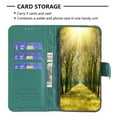 thumbnail image 2 of TECH CIRCLE Wallet case for Samsung A31, Argyle Pattern PU Leather Wallet case with Kickstand Card Slots Magnetic Closure Shockproof Case For Samsung A31 6.4" 2020,Green, 2 of 5