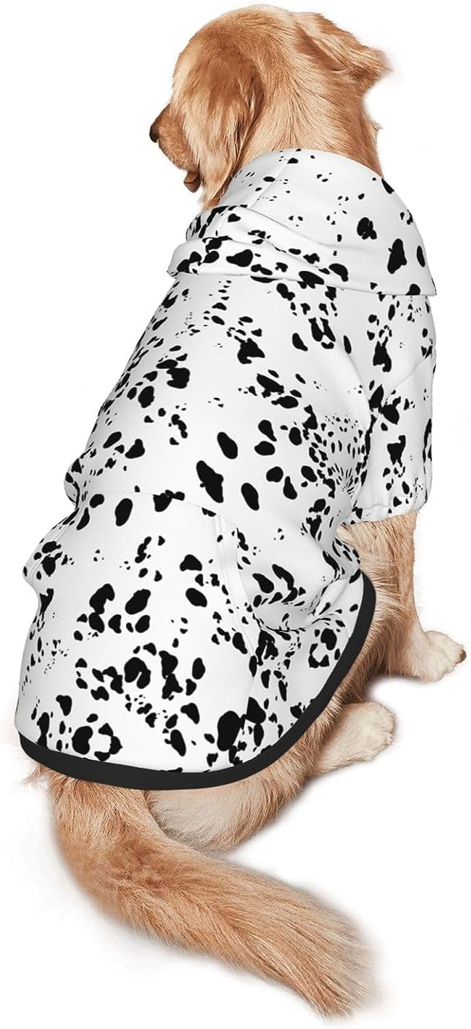 Dog Halloween Costume,Cute Dalmatian Dog Hoodie for Halloween Cosplay