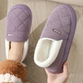 thumbnail image 2 of Women's Men's Fuzzy Memory Foam Slippers Closed Back Cordurory Bedroom House Shoes Winter Warm Indoor Ourdoor Slip on Booties, 2 of 6