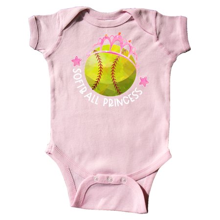 

Inktastic Softball Princess- Tiara Gift Baby Girl Bodysuit