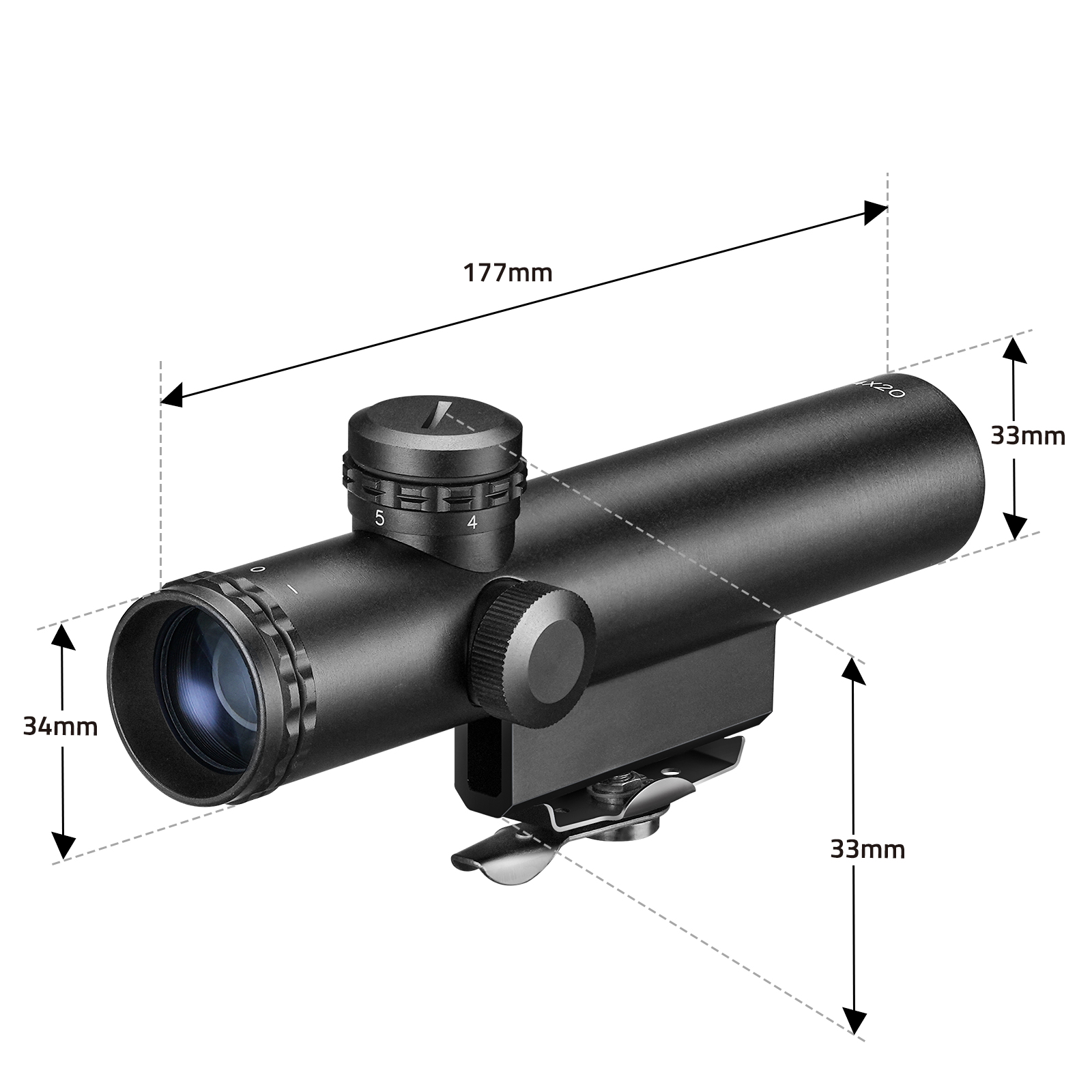 4X20 AO Scope for Hunting Rifles Scope Outdoor