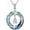 Style 5, variant on Pear-Cut Moissanite Cross/Moon Necklaces for Women, 925 Sterling Silver Pear-Cut Moissanite with Blue Crystal Pendant Necklaces for Women Mom Wife