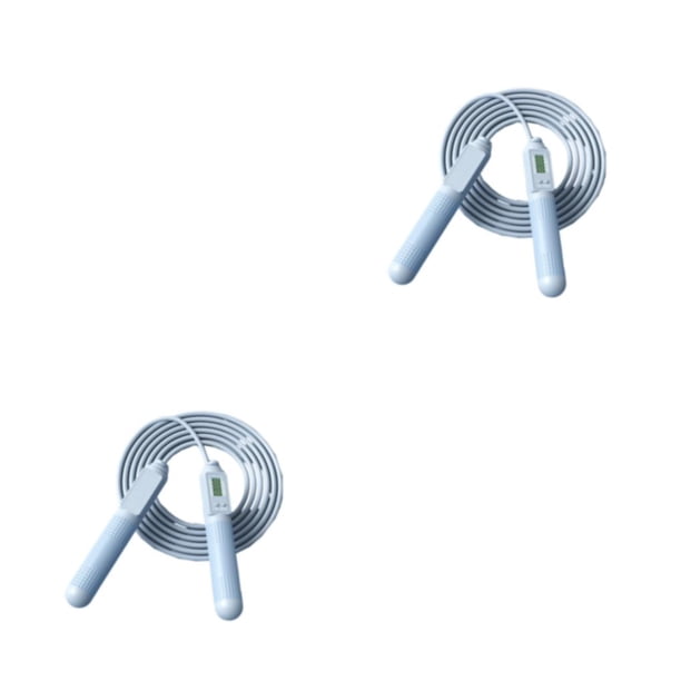 Advancent Reemplazo de cuerda de saltar de PVC Mango antideslizante digital Interior Exterior Funcionamiento silencioso Cuerdas de saltar Azul Cable 2Conjunto