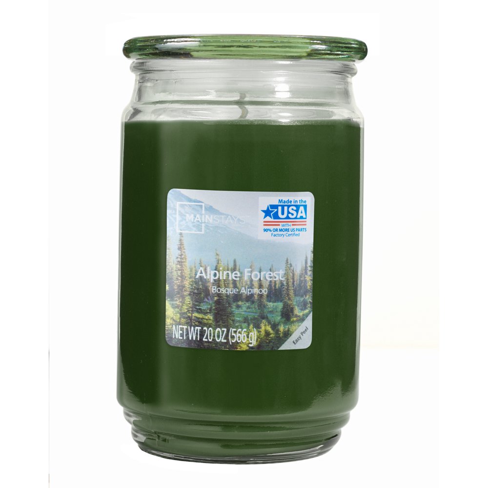 Mainstays Alpine Forest SingleWick Jar Candle, 20 oz.