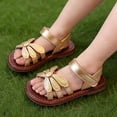 thumbnail image 2 of Ruyang Sandals for Toddler Girls Flower Open Toe Anti Slip Rubber Sole Shoes Kids Hook and Loop Swim Beach Summer Flat Shoes, 2 of 9
