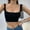 Black, variant on Cami Tank Top Bralettes for Women Square Neckline Camisole Tank Top Fit Scoop Neck Ribbed Knit Basic Crop Tops Cami Shirts Summer Shirts for Women Casual Tank Tops White XL