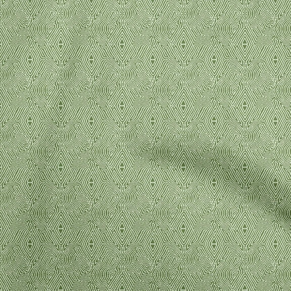 oneOone Cotton Flex Light Green Fabric Geometric Sewing Fabric By The Yard Printed Diy Clothing Sewing Supplies 40 Inch Wide