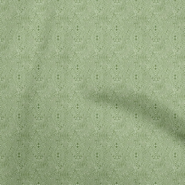 oneOone Cotton Poplin Light Green Fabric Geometric Craft Projects Decor Fabric Printed By The Yard 42 Inch Wide