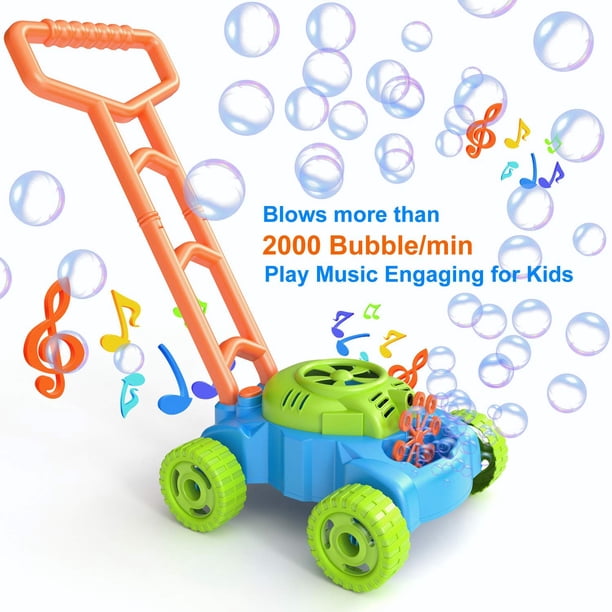 Machine à Bulles, Tondeuse Enfant pour Jardin, Enfant 3 Ans Machine à Bulles pour Enfant avec Machine à Bulles, Tondeuse Enfant pour Jardin, Enfant 3 Ans Machine à Bulles pour Enfant avec