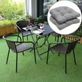 2Piece Tufted Chair Pads with Wicker Seat Cushions for Indoor/Outdoor