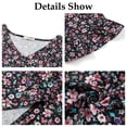 thumbnail image 6 of Shine Up Blouses for Womens Floral Print Tunic Tops Summer V-Neck 3/4 Ruffle Sleeve Blouse, 6 of 7