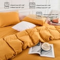 thumbnail image 3 of NEXHOME PRO Duvet Cover Set 100% Cotton Organic Jersey Knit - 2 Pieces Bedding Sets Soft Breathable Comforter Cover with Zipper Closure Twin Size, Light Orange (Comforter Not Included), 3 of 5