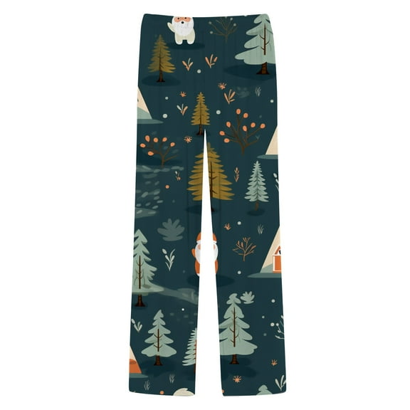 BOOMNY Christmas Mens Pajama Pants Wide Leg Pajamas Pants for Men Xmas Snowflake Graphic Soft Pj Bottoms Pant With Pockets Cozy Homewear Loungewear
