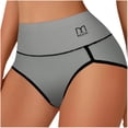 thumbnail image 2 of Blmnix Women Underwear High Waisted Tummy Control Seamless Butt Lifting Panties Boxer Shorts Gray Womens Underwear Packs,L, 2 of 6