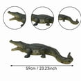 thumbnail image 3 of 23" Simulated Crocodile Garden Statue,Resin Animal Ornament,Creative Indoor & Outdoor Decor for Garden,Porch,Pond & Backyard,Green, 3 of 7