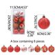 thumbnail image 2 of Juego de ocho piezas Diseños: Un juego de ocho bolas navideñas de diseño único, cada una con un patrón y color diferente, que agrega diversidad a sus decoraciones navideñas., 2 of 6