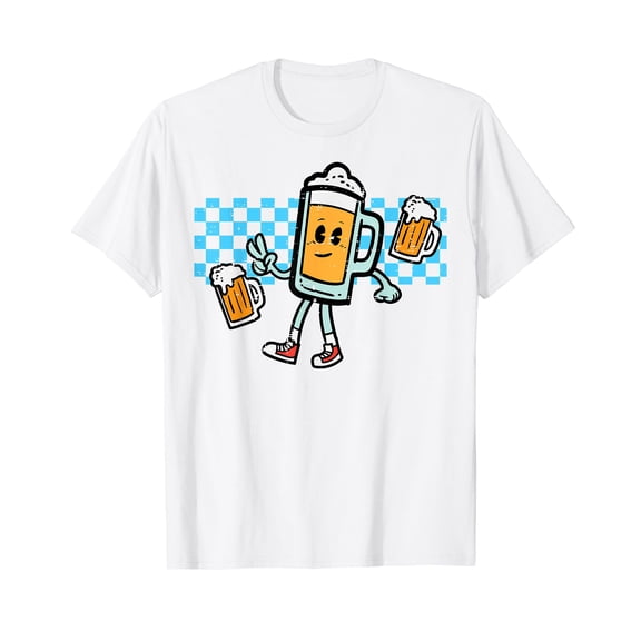 Retro Oktoberfest Bavarian Octoberfest German Men White T-Shirt