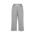 thumbnail image 3 of Capris Sweatpants for Men Wide Leg Drawstring Below Knee Shorts Gray Crooped Pants with Pockets Size S, 3 of 7