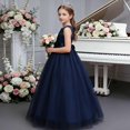 thumbnail image 5 of ATOGUTA Wedding Dresses for Girls Guest Navy Sleeveless Tulle Long Formal Wedding Pageant Party Fancy Princess Ball Gown Dresses 5T-15, 5 of 7