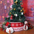 thumbnail image 4 of Christmas Tree Skirt PVC Base Diameter 30Inch Snowflake Elk Knitting Tree Collar  Party Home Decoration, 4 of 9