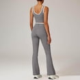 thumbnail image 4 of Sahpxhe 2 Piece Workout Sets for Women Scoop Neck Crop Tank Top High Waisted Flare Leggings for Yoga Gym Gray XXL, 4 of 7