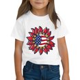 thumbnail image 4 of MKOSPLRT Toddler Girls Boys July 4th Shirts USA Star Stripes Fourth July Tee Shirts Cute Flower Flag Graphic Tees Short Sleeve Crew Neck Shirts, 4 of 9