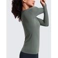 thumbnail image 5 of CRZ YOGA Seamless Long Sleeve Shirts for Women Workout Athletic Running Yoga Tops Breathable Tshirt, 5 of 8