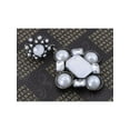 thumbnail image 3 of Silver Tone Geometric Faux Pearl Clear Rhinestone Antique Like Dangle Earrings, 3 of 3