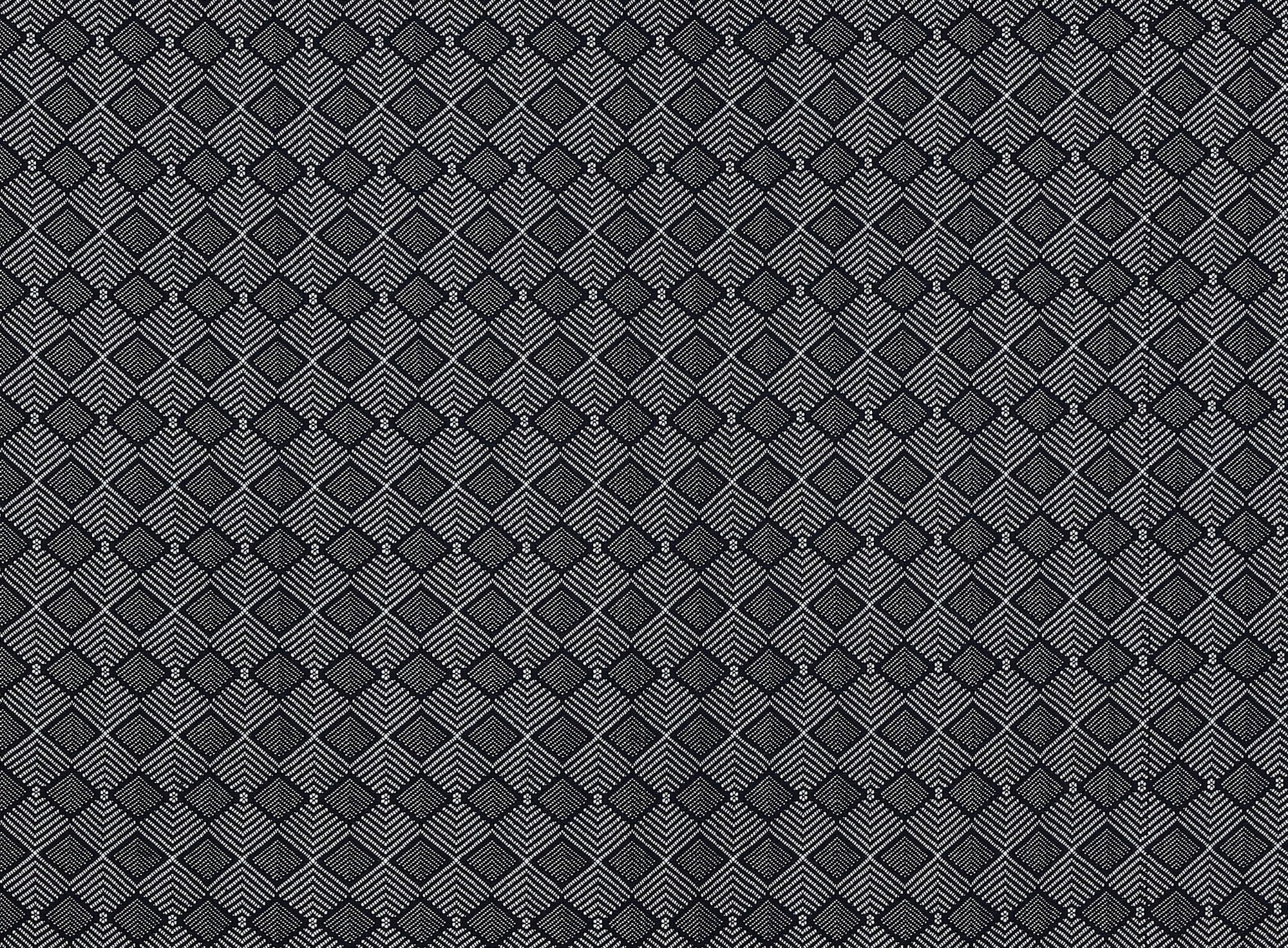 Zelouf Ledra Diamond Lace W/bonded Lurex Interlock  , Sewing, DIY, Crafts Fabric by the Yard, Blk/silver, 3 Yard