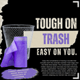 thumbnail image 6 of (2) White Wire Baskets 9-Inch + (2) 4-Gallon Lavender Scented Trash Bags 40-Count Packs Storage Organizer Bins Small Trash Bags Bathroom Bedroom Office Kitchen Home Organization Odor Control, 6 of 6