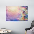 thumbnail image 1 of Purple Tapestry, Watercolor Style Effect Spring Cherry Blossom Decorations for Home Print, Wall Hanging for Bedroom Living Room Dorm Decor, 60W X 40L Inches, Marigold and Purple, by Ambesonne, 1 of 2