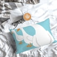 thumbnail image 3 of Salouo Three White Geese Pattern Pillow Cases,1PC Pillow Covers with Envelope Closure Decorative Pillow Case for Bed Couch,Pillows Not Included-14"x20", 3 of 6
