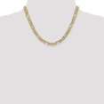 thumbnail image 2 of 14k Yellow Gold 18 Inch 6mm Concave Figaro Chain Necklace Pendant Charm, 2 of 9